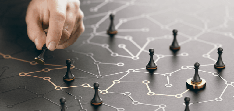 Schachfiguren, vernetzt